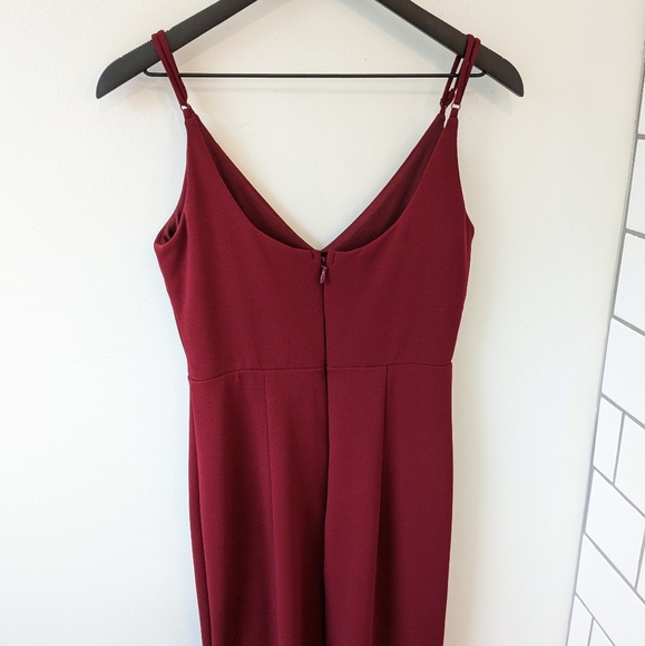 Lulu's Wine Red Infinite Glory Maxi Length Formal Bridesmaid Gown Dress - Picture 4 of 7